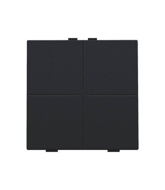 Niko Viervoudige drukknop,Intense Black steel