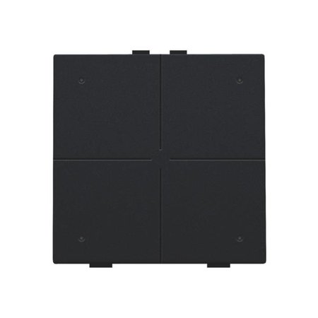 Niko Viervoudige drukknop met led voor Niko Home Control,Intense Black steel