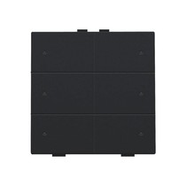 Zesvoudige drukknop met led,Intense Black steel