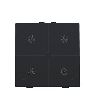Niko Ventilatiebediening met led,Intense Black steel