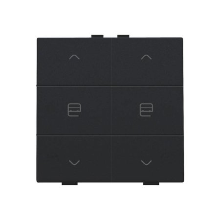 Niko Dubbele motorbediening voor Niko Home Control,Intense Black steel