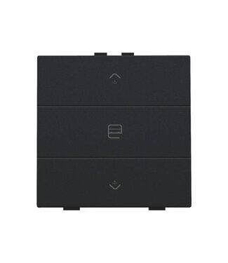 Niko Enkelvoudige motorbediening met led,Intense Black steel