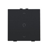 Niko Enkelvoudige dimbediening voor Niko Home Control,Black steel