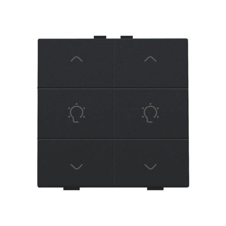 Niko Dubbele dimbediening voor Niko Home Control, Black steel