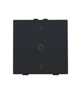 Niko Enkelvoudige dimbediening met led, Black steel