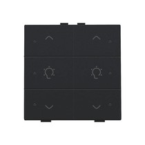 Dubbele dimbediening met led, Black steel