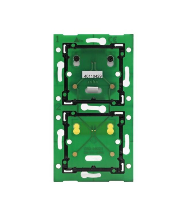 Niko Tweevoudige, verticale muurprint voor combinatie met aansluitunit, centerafstand 60mm