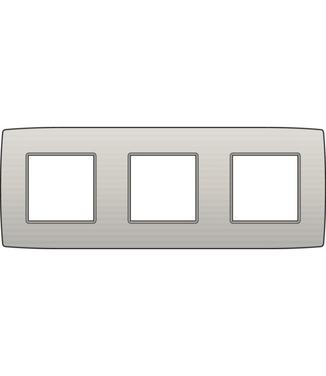 Niko Drievoudige horizontale afdekplaat, kleur Original light grey (Niko 102-76700)