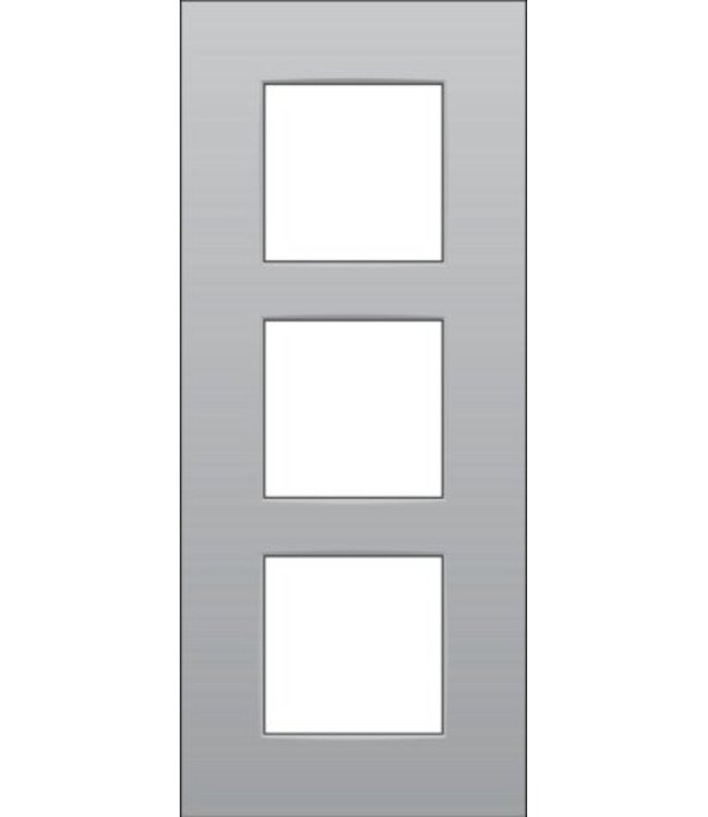 Niko Drievoudige verticale afdekplaat, kleur Intense sterling