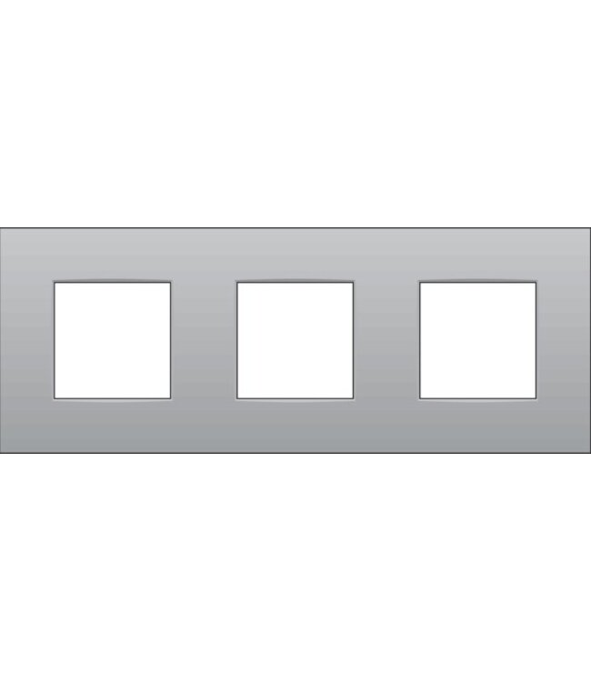 Niko Drievoudige horizontale afdekplaat, kleur Intense sterling