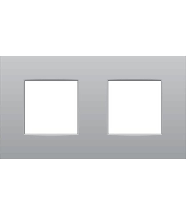 Niko Tweevoudige horizontale afdekplaat, kleur Intense sterling