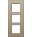 Niko Drievoudige verticale afdekplaat, kleur Intense bronze