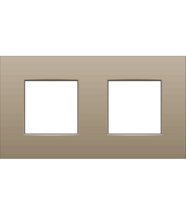 Niko Tweevoudige horizontale afdekplaat, kleur Intense bronze