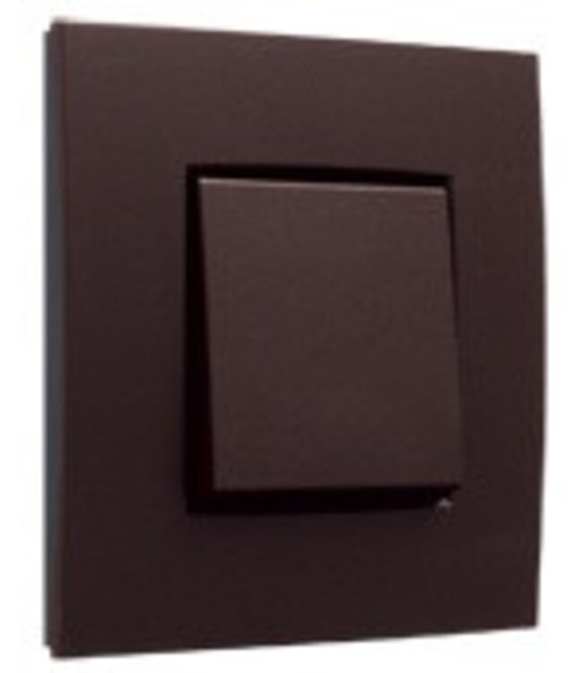 Niko Enkele afdekplaat, kleur Intense dark brown