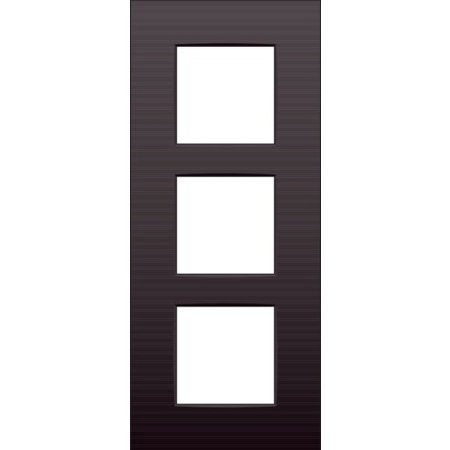 Niko Drievoudige verticale afdekplaat, kleur Intense dark brown (Niko 124-76300)