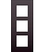 Niko Drievoudige verticale afdekplaat, kleur Intense dark brown