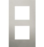Niko Tweevoudige verticale afdekplaat, kleur Pure stainless steel on anthracite (Niko 150-76200)