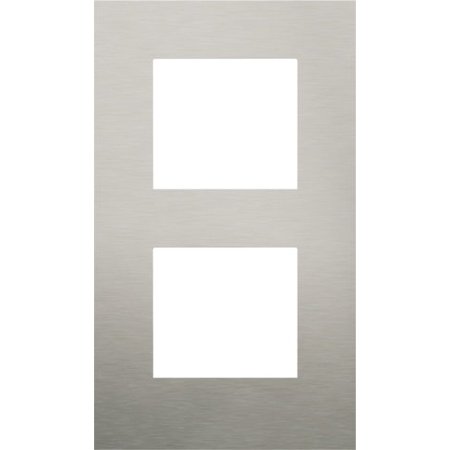 Niko Tweevoudige verticale afdekplaat, kleur Pure stainless steel on anthracite (Niko 150-76200)