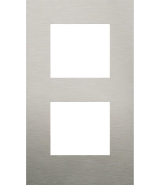 Niko Tweevoudige verticale afdekplaat, kleur Pure stainless steel on anthracite (Niko 150-76200)