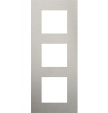 Niko Drievoudige verticale afdekplaat, kleur Pure stainless steel on anthracite (Niko 150-76300)