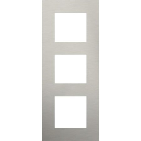 Niko Drievoudige verticale afdekplaat, kleur Pure stainless steel on anthracite (Niko 150-76300)