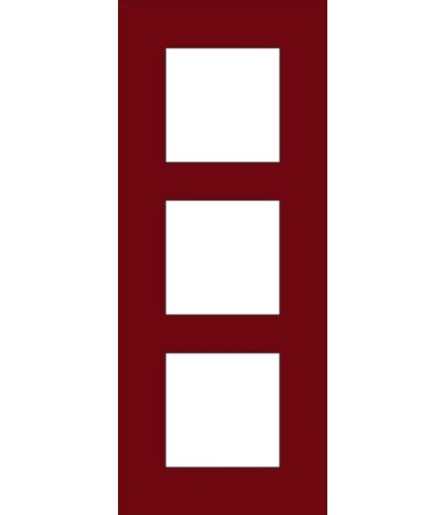 Niko Drievoudige verticale afdekplaat, kleur Pure natural red (Niko 152-76300)