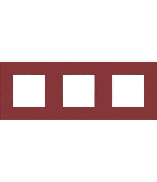 Niko Drievoudige horizontale afdekplaat, kleur Pure natural red (Niko 152-76700)