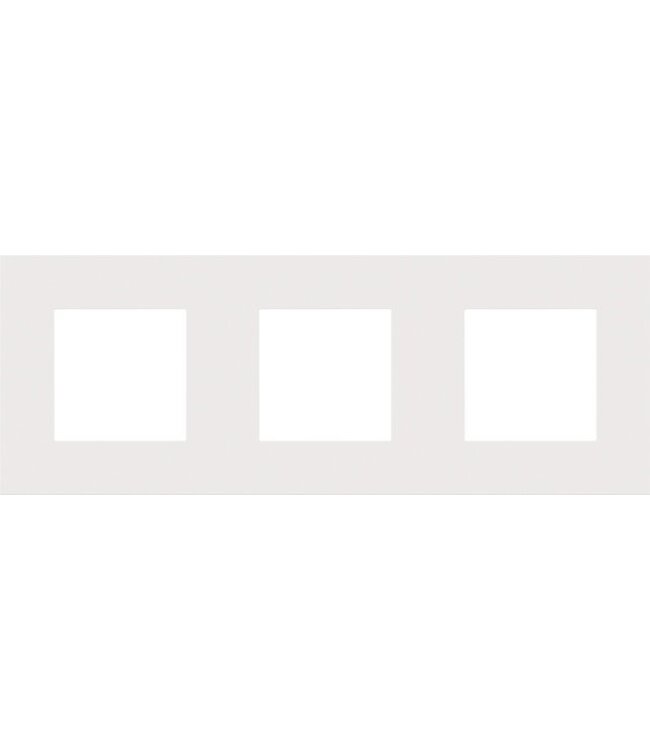 Niko Drievoudige horizontale afdekplaat, kleur Pure white steel (Niko 154-76700)