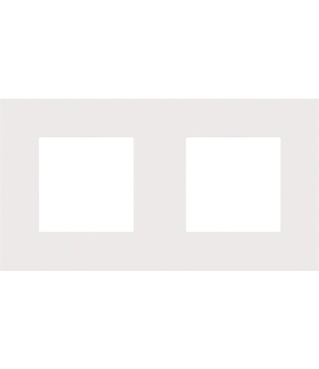 Niko Tweevoudige horizontale afdekplaat, kleur Pure white steel (Niko 154-76800)