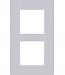 Niko Tweevoudige verticale afdekplaat, kleur Pure alu grey (Niko 155-76200)