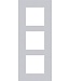 Niko Drievoudige verticale afdekplaat, kleur Pure alu grey (Niko 155-76300)