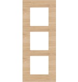Niko Drievoudige verticale afdekplaat, kleur Pure bamboo (Niko 156-76300)
