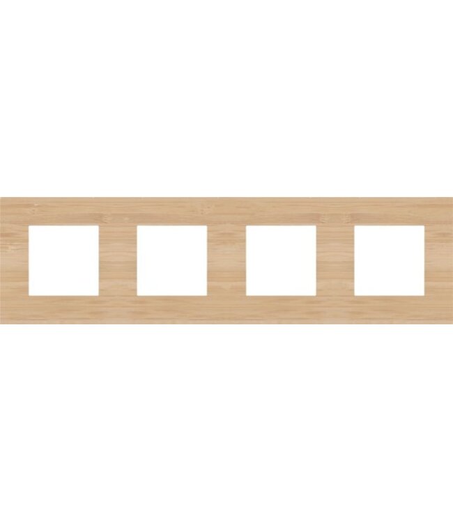 Niko Viervoudige horizontale afdekplaat, kleur Pure bamboo (Niko 156-76400)