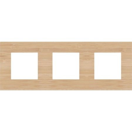 Niko Drievoudige horizontale afdekplaat, kleur Pure bamboo (Niko 156-76700)