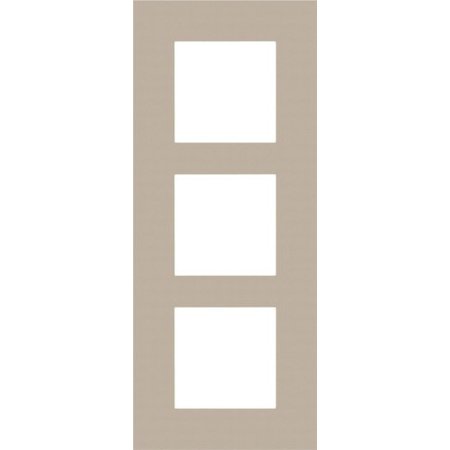 Niko Drievoudige verticale afdekplaat, kleur Pure champagne steel
