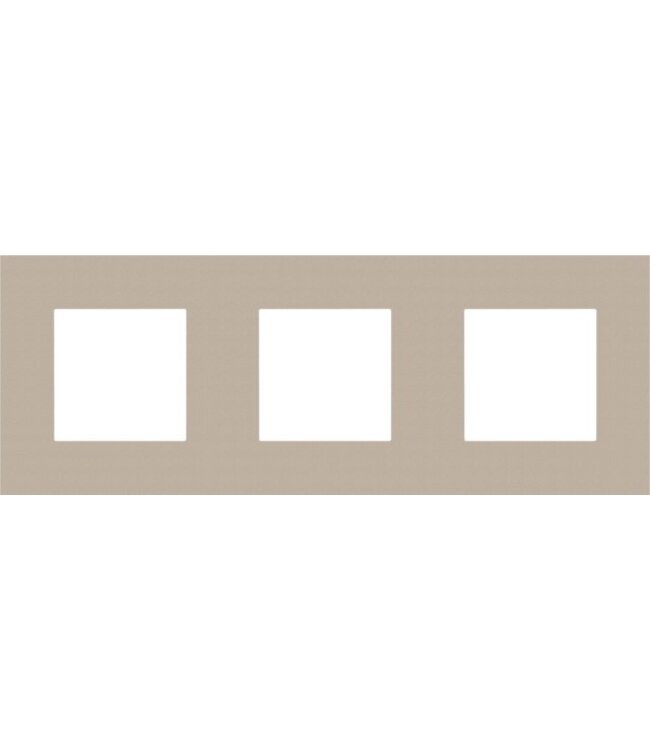 Niko Drievoudige horizontale afdekplaat, kleur Pure champagne steel