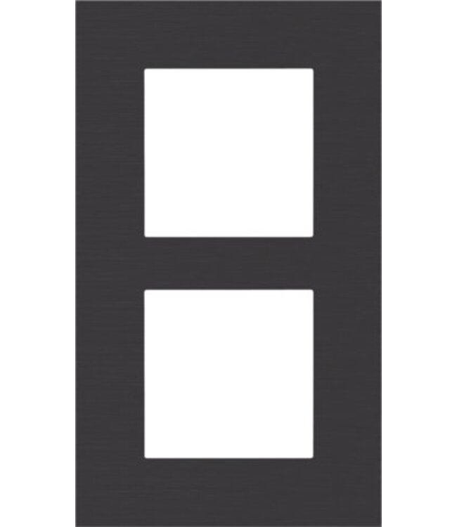 Niko Tweevoudige verticale afdekplaat, kleur Pure alu black (Niko 158-76200)