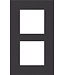 Niko Tweevoudige verticale afdekplaat, kleur Pure alu black (Niko 158-76200)