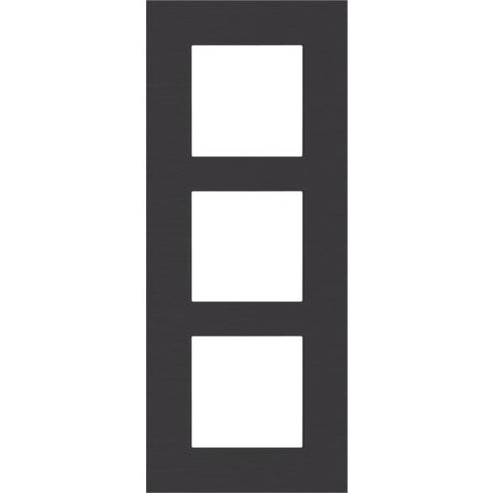 Niko Drievoudige verticale afdekplaat, kleur Pure alu black (Niko 158-76300)