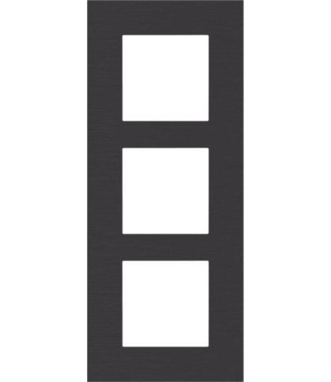 Niko Drievoudige verticale afdekplaat, kleur Pure alu black (Niko 158-76300)