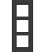 Niko Drievoudige verticale afdekplaat, kleur Pure alu black (Niko 158-76300)