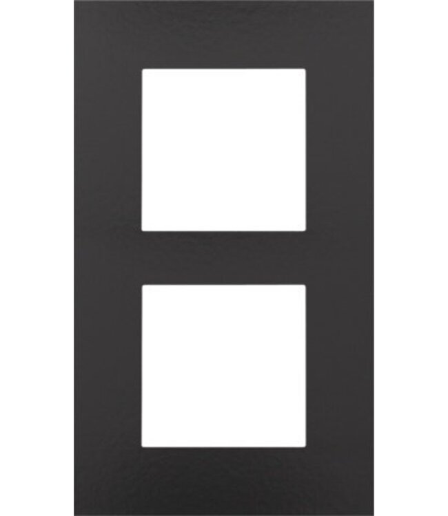 Niko Tweevoudige verticale afdekplaat, kleur Pure Bakelite piano black (Niko 200-76200)