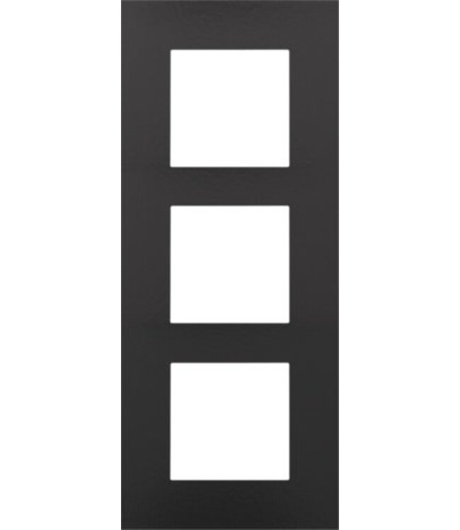 Niko Drievoudige verticale afdekplaat, kleur Pure Bakelite piano black (Niko 200-76300)