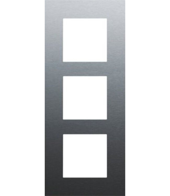 Niko Drievoudige verticale afdekplaat, kleur Pure alu steel grey