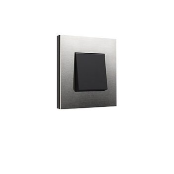 Stainless steel on anthracite