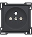 Niko Afwerkingsset voor standaard stopcontact, black coated