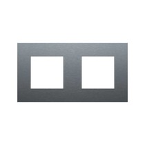Tweevoudige horizontale afdekplaat, Pure alu steel grey