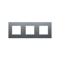 Drievoudige horizontale afdekplaat, Pure alu steel grey