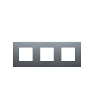 Niko Drievoudige horizontale afdekplaat, Pure alu steel grey