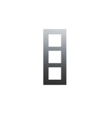 Niko Drievoudige verticale afdekplaat, kleur Pure alu steel grey